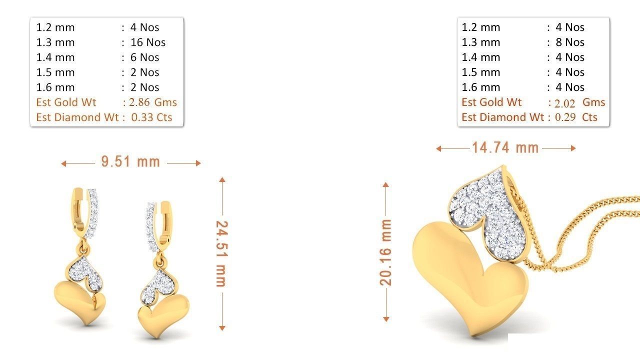 100 pendant earrings set 3dm stl render detail 3D print model 3D print model_69