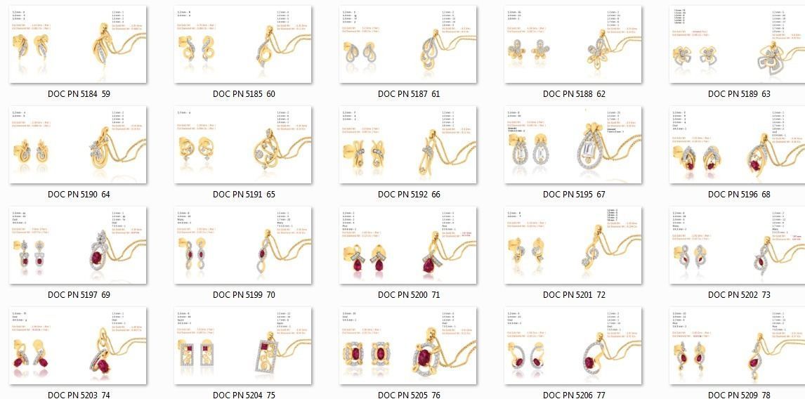 188 pendant earrings set 3dm render stl details bulk collection 3D print model_2