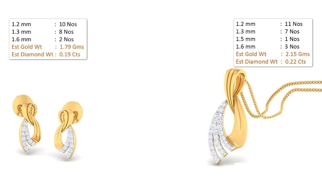 188 pendant earrings set 3dm render stl details bulk collection 3D print model_79