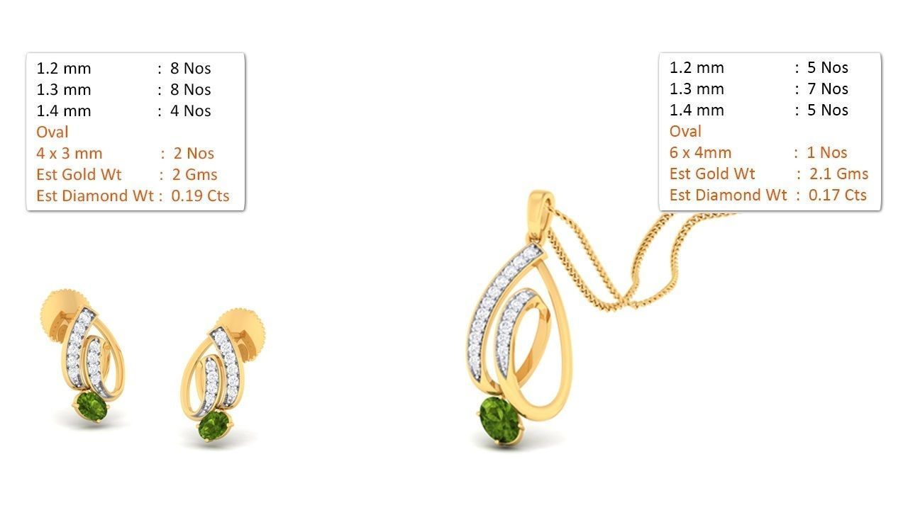 188 pendant earrings set 3dm render stl details bulk collection 3D print model_63