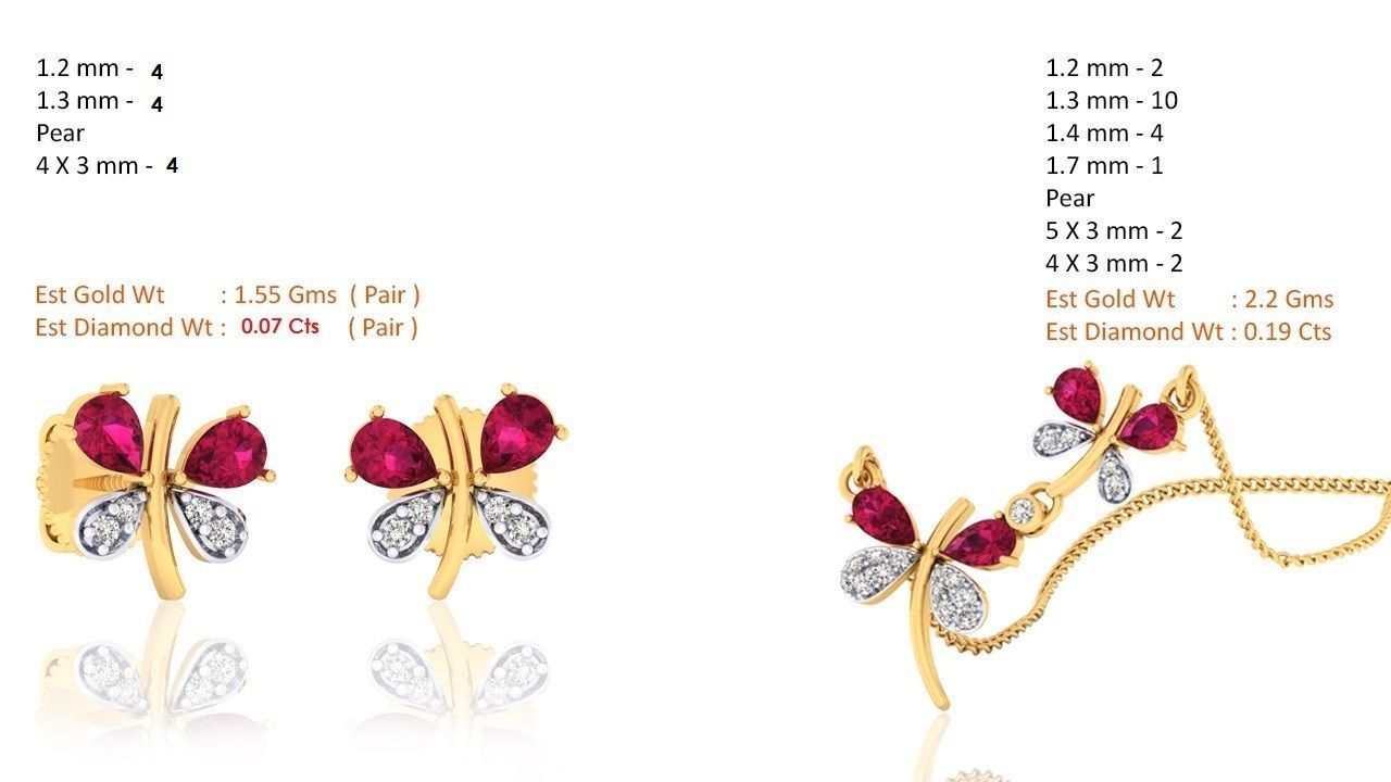 188 pendant earrings set 3dm render stl details bulk collection 3D print model_35