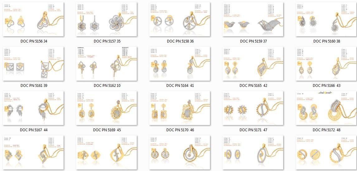 188 pendant earrings set 3dm render stl details bulk collection 3D print model_1