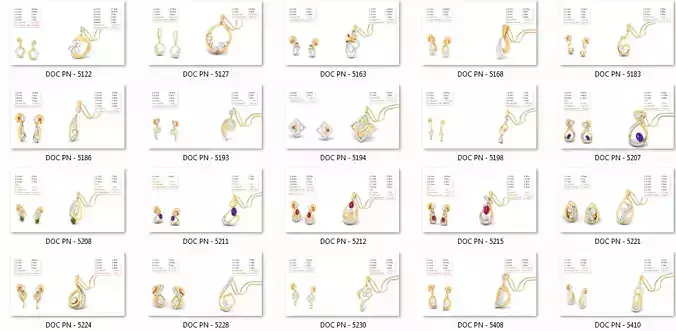 188 pendant earrings set 3dm render stl details bulk collection 3D print model