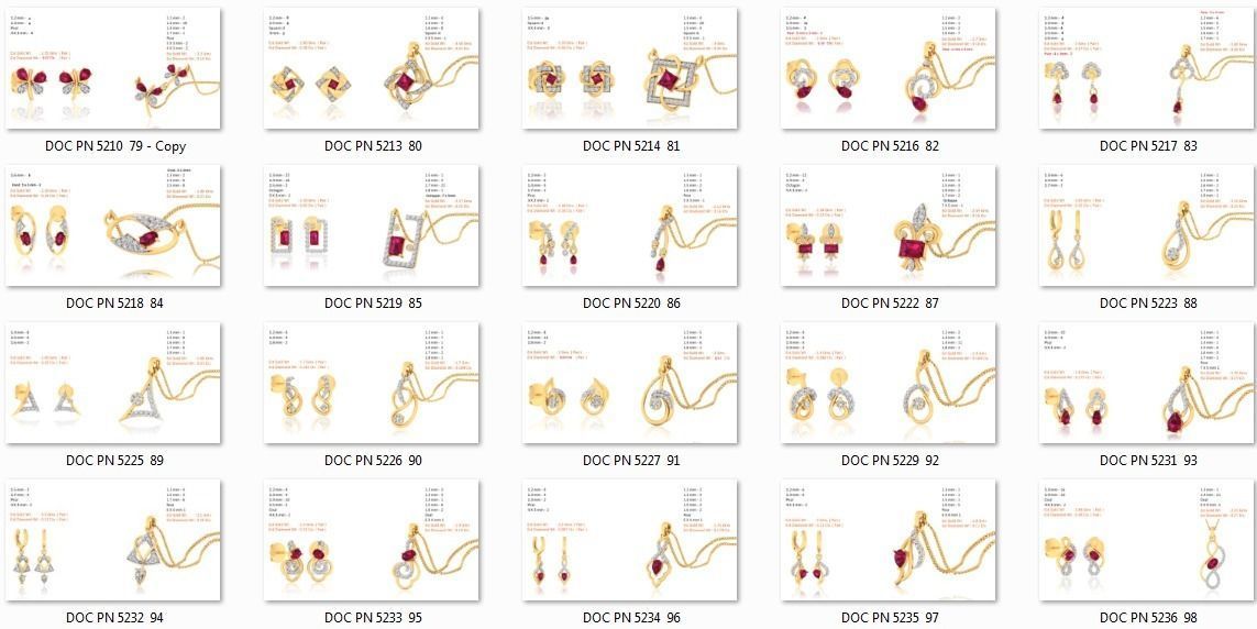 188 pendant earrings set 3dm render stl details bulk collection 3D print model_3
