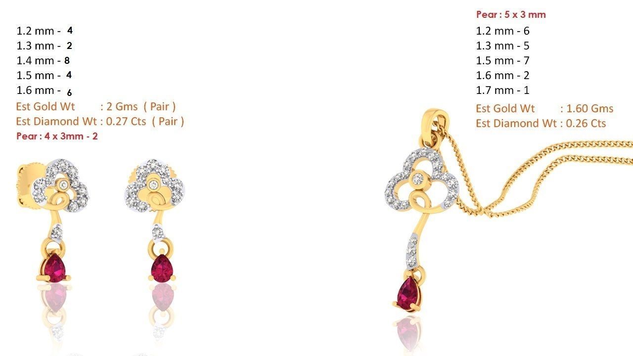 188 pendant earrings set 3dm render stl details bulk collection 3D print model_36