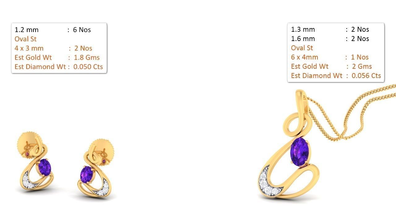 188 pendant earrings set 3dm render stl details bulk collection 3D print model_64