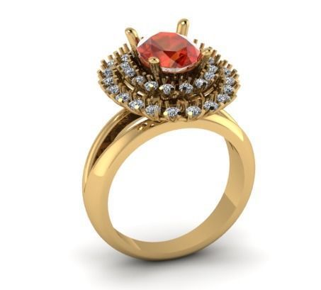 diamond Ring model 3D print model_2