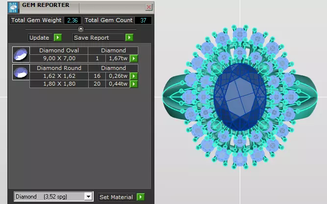 diamond Ring model 3D print model_0