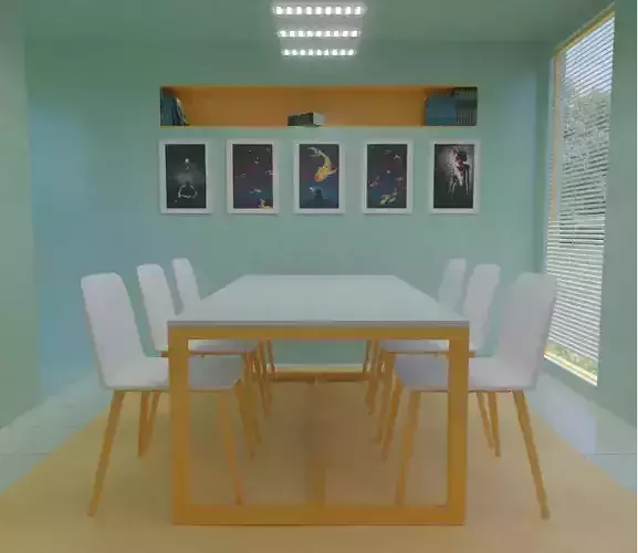 Dining set 6 room with table and chairs