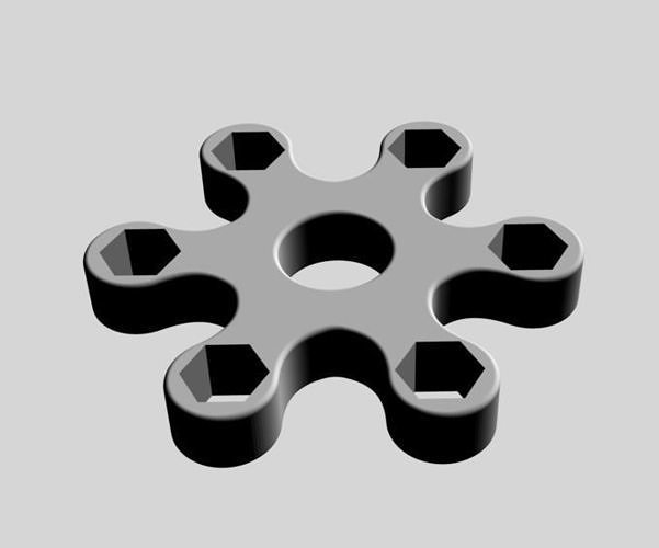 Simple fidget spinner 3D print model