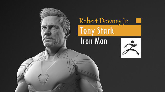 Robert Downey Jr - Tony Stark - Iron Man 3D print model