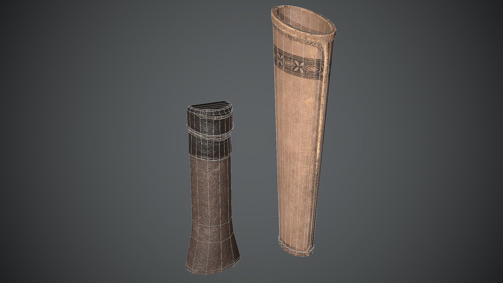 Quiver Medieval Low-poly 3D model_3