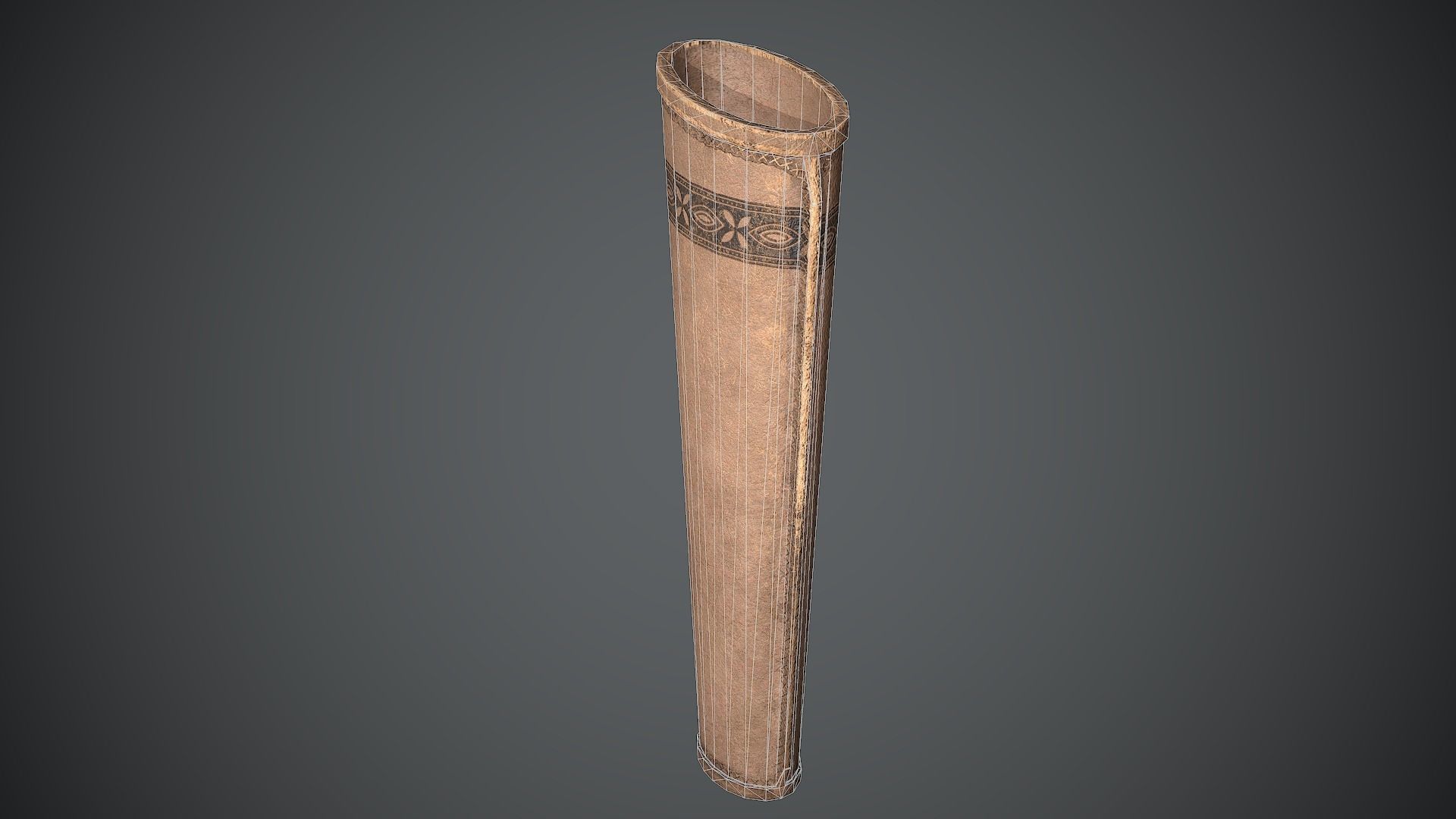 Quiver Medieval Low-poly 3D model_2