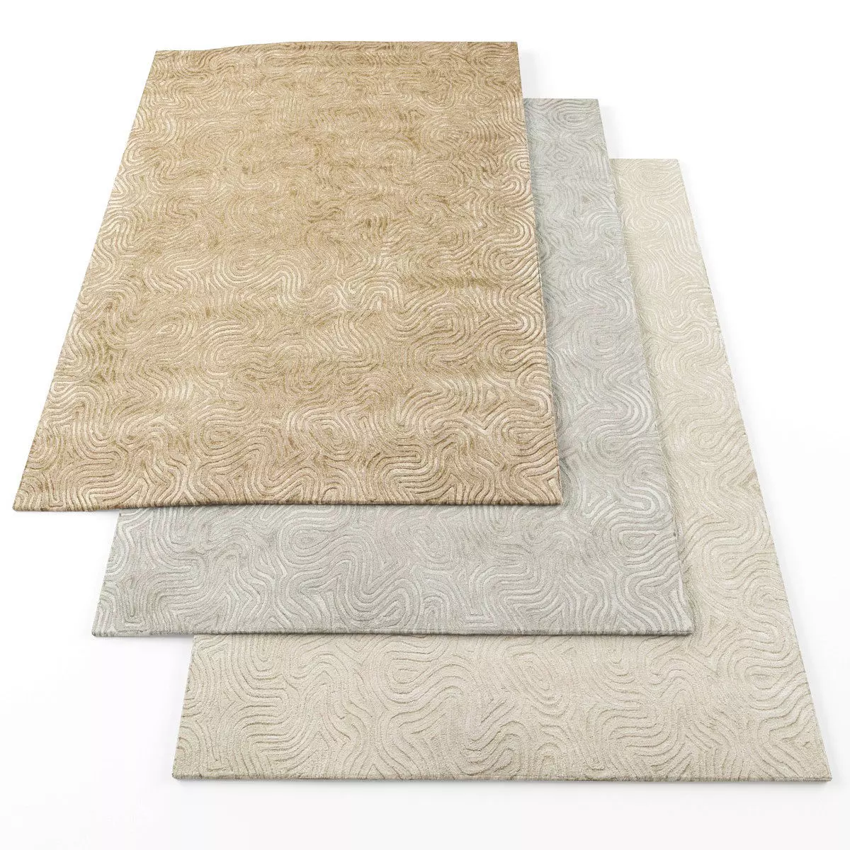 Rugs-391 three rugs Low-poly 3D model_0