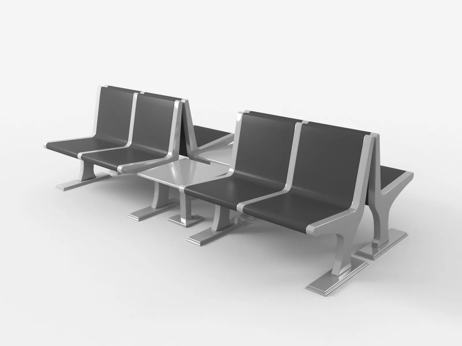 Airport Seat Group 3D model