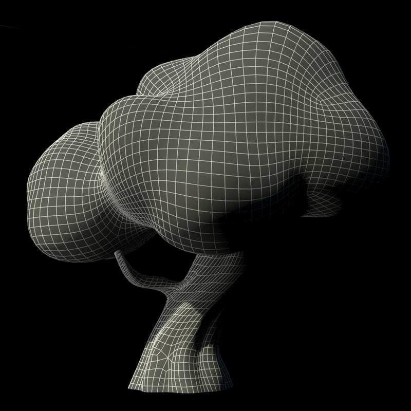 Cartoon Tree Low-poly 3D model_9