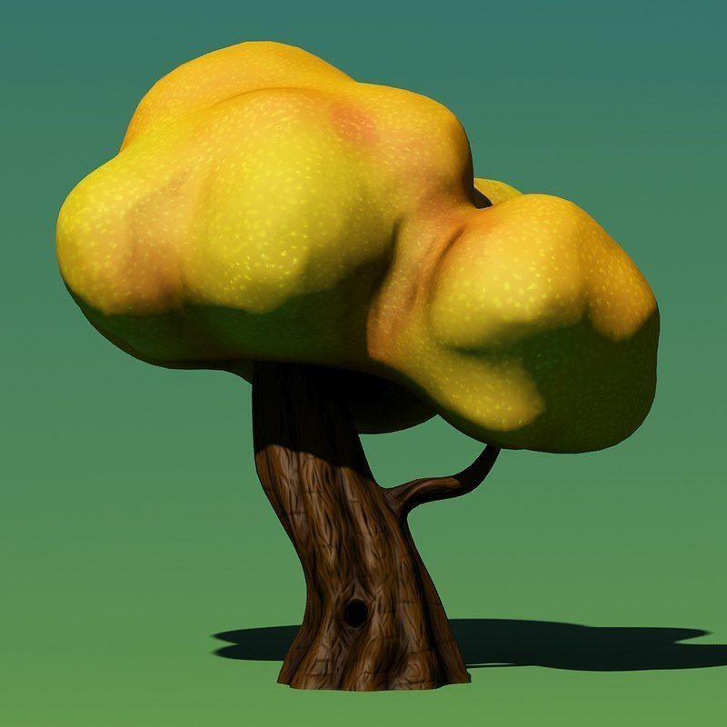 Cartoon Tree Low-poly 3D model_2