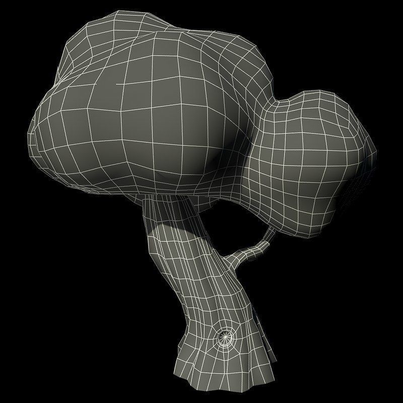 Cartoon Tree Low-poly 3D model_6