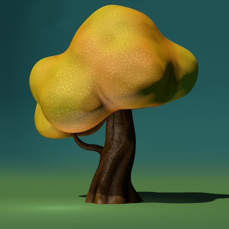 Cartoon Tree Low-poly 3D model_5