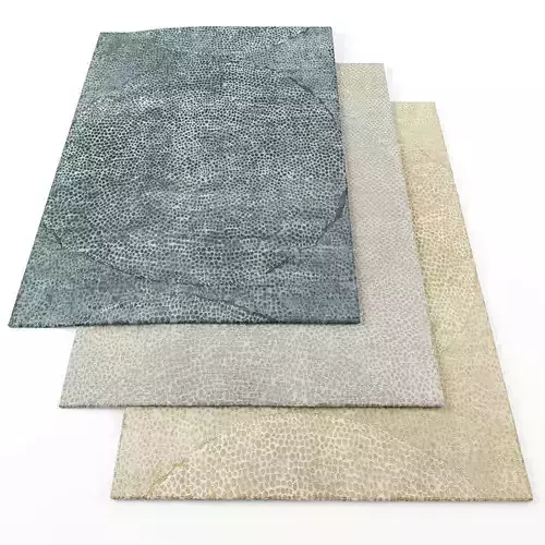 Rugs-398 three rugs Low-poly 3D model