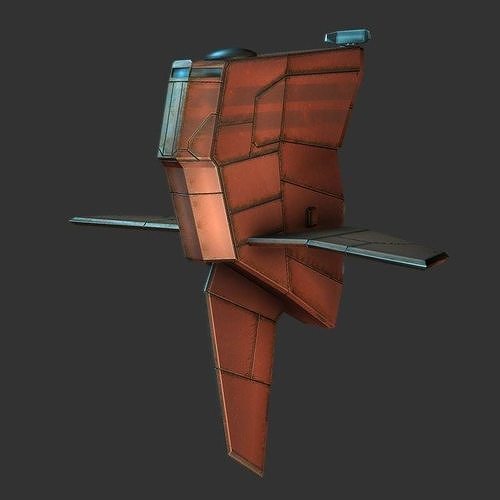 Spacecraft Cartoony Low-poly 3D model