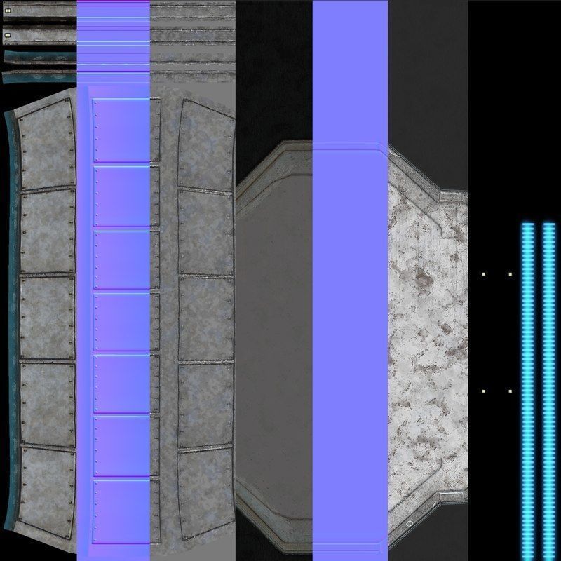 Sci-Fi Generator Low-poly 3D model_10