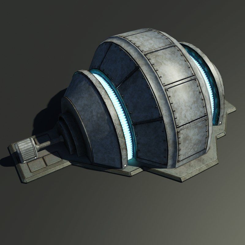 Sci-Fi Generator Low-poly 3D model_7
