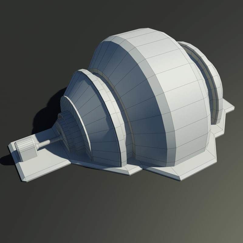 Sci-Fi Generator Low-poly 3D model_8