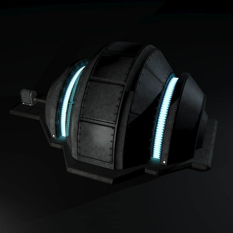 Sci-Fi Generator Low-poly 3D model_5