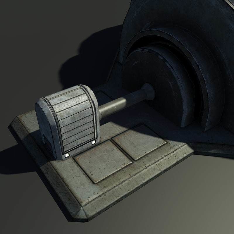 Sci-Fi Generator Low-poly 3D model_4