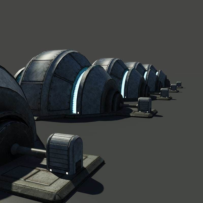 Sci-Fi Generator Low-poly 3D model_6