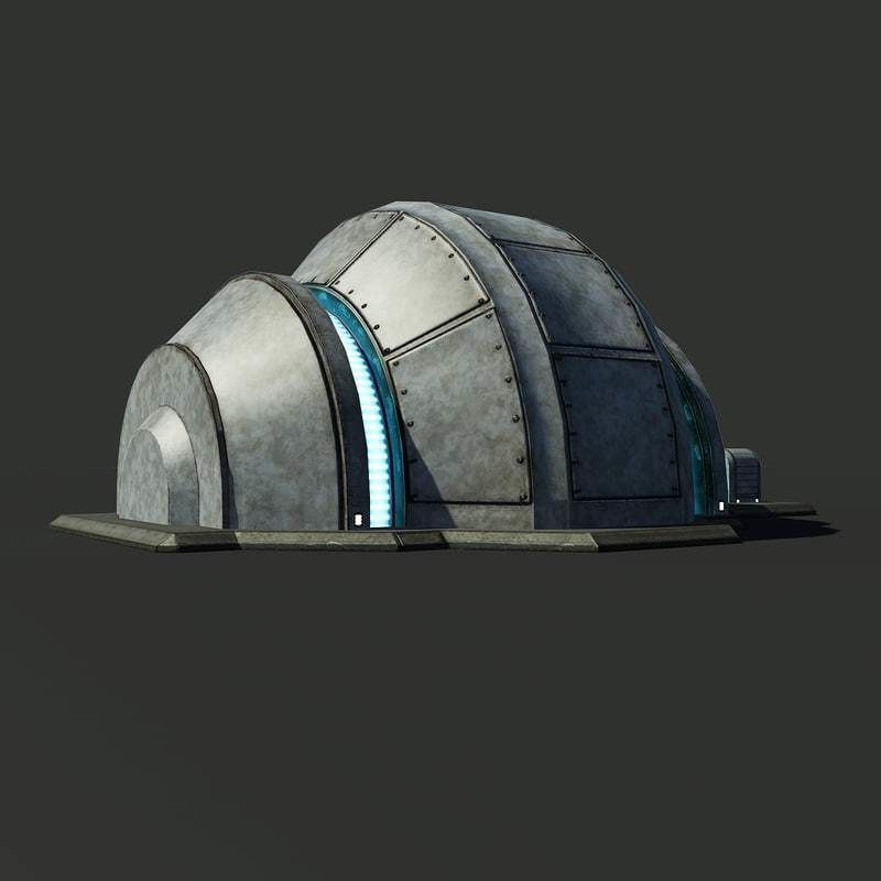 Sci-Fi Generator Low-poly 3D model_2