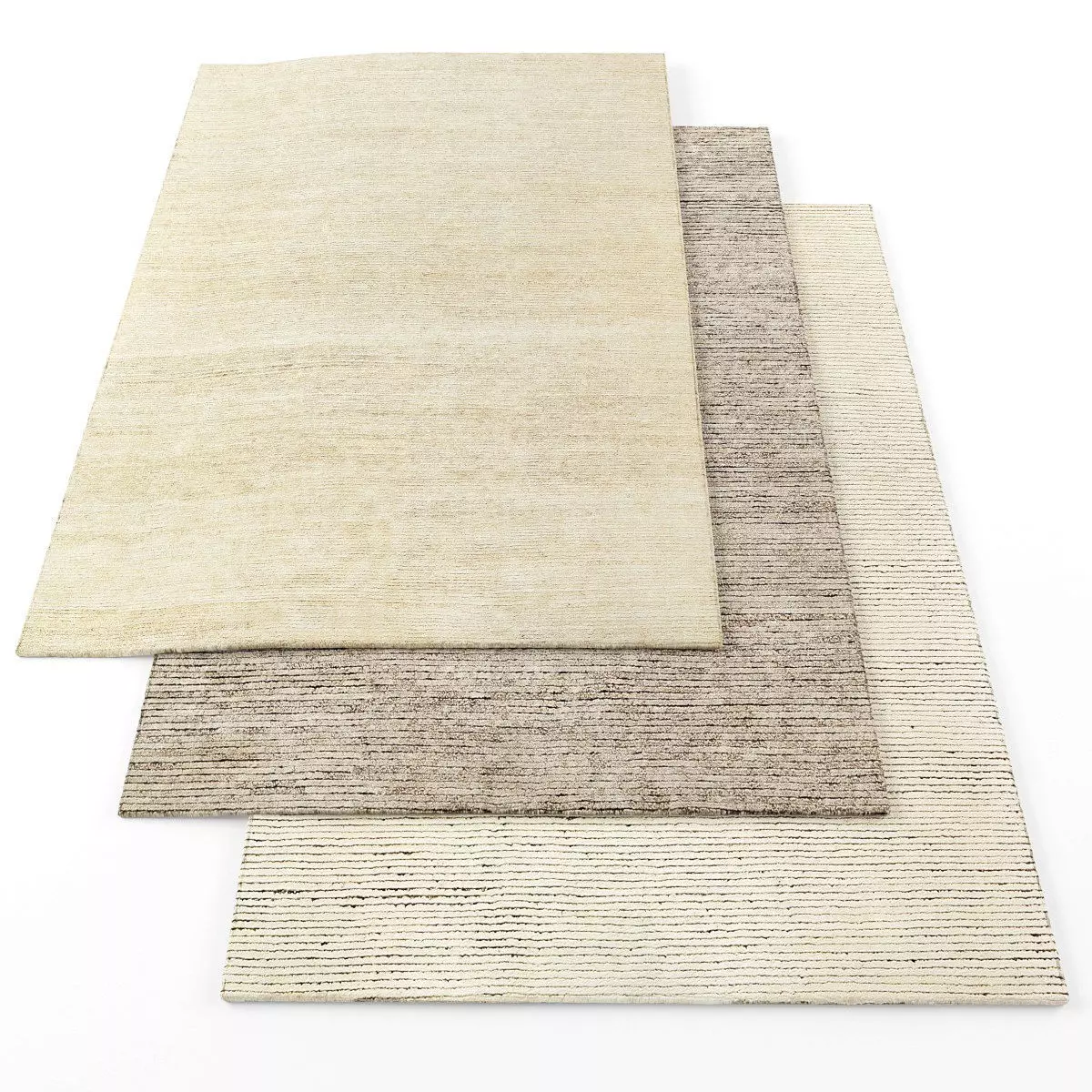 Rugs-399 three rugs Low-poly 3D model_0