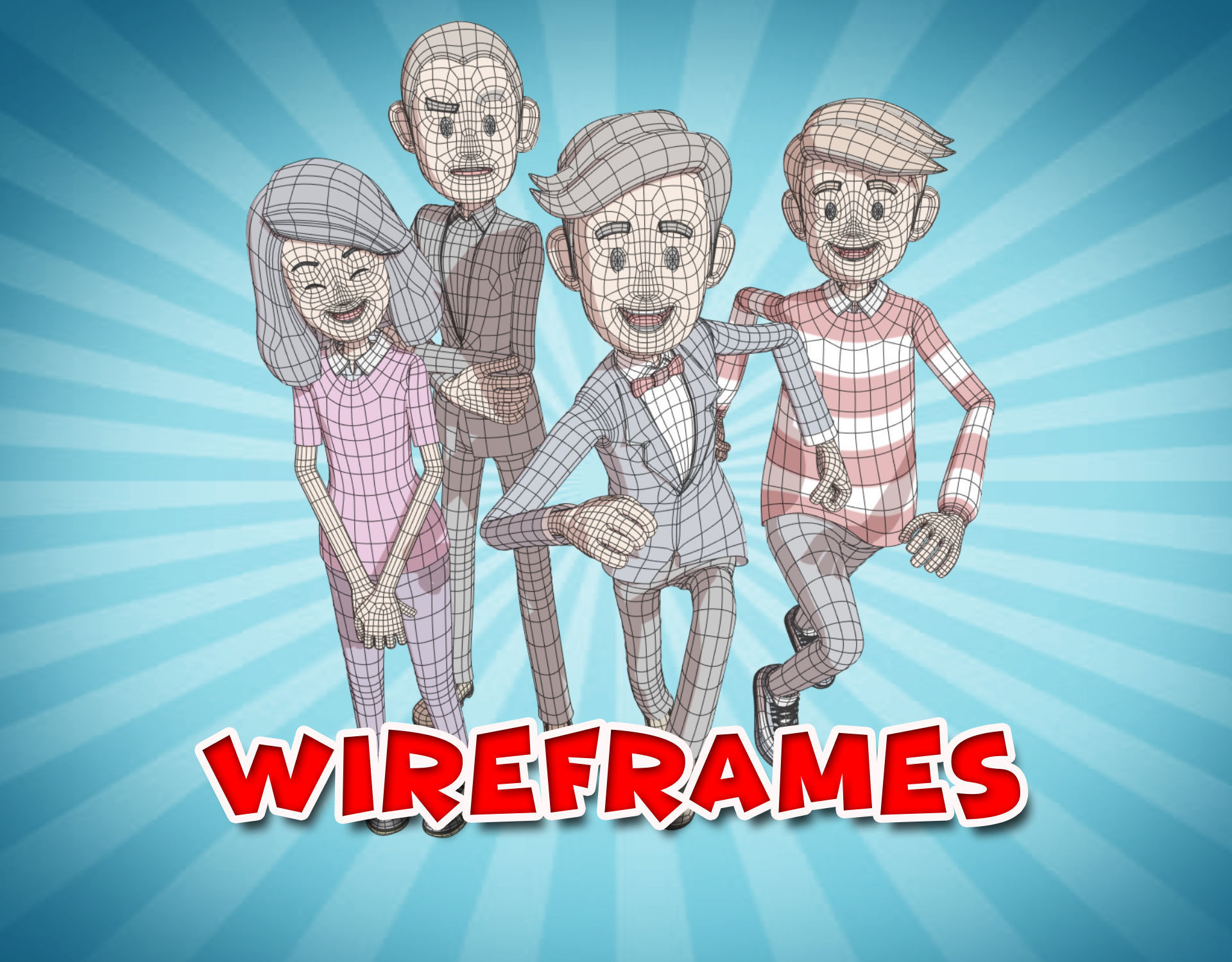 Explainer Video 3D Characters 3D model_1