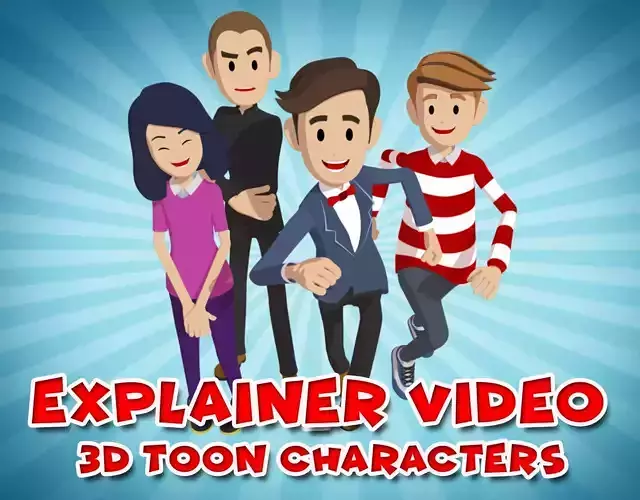 Explainer Video 3D Characters 3D model