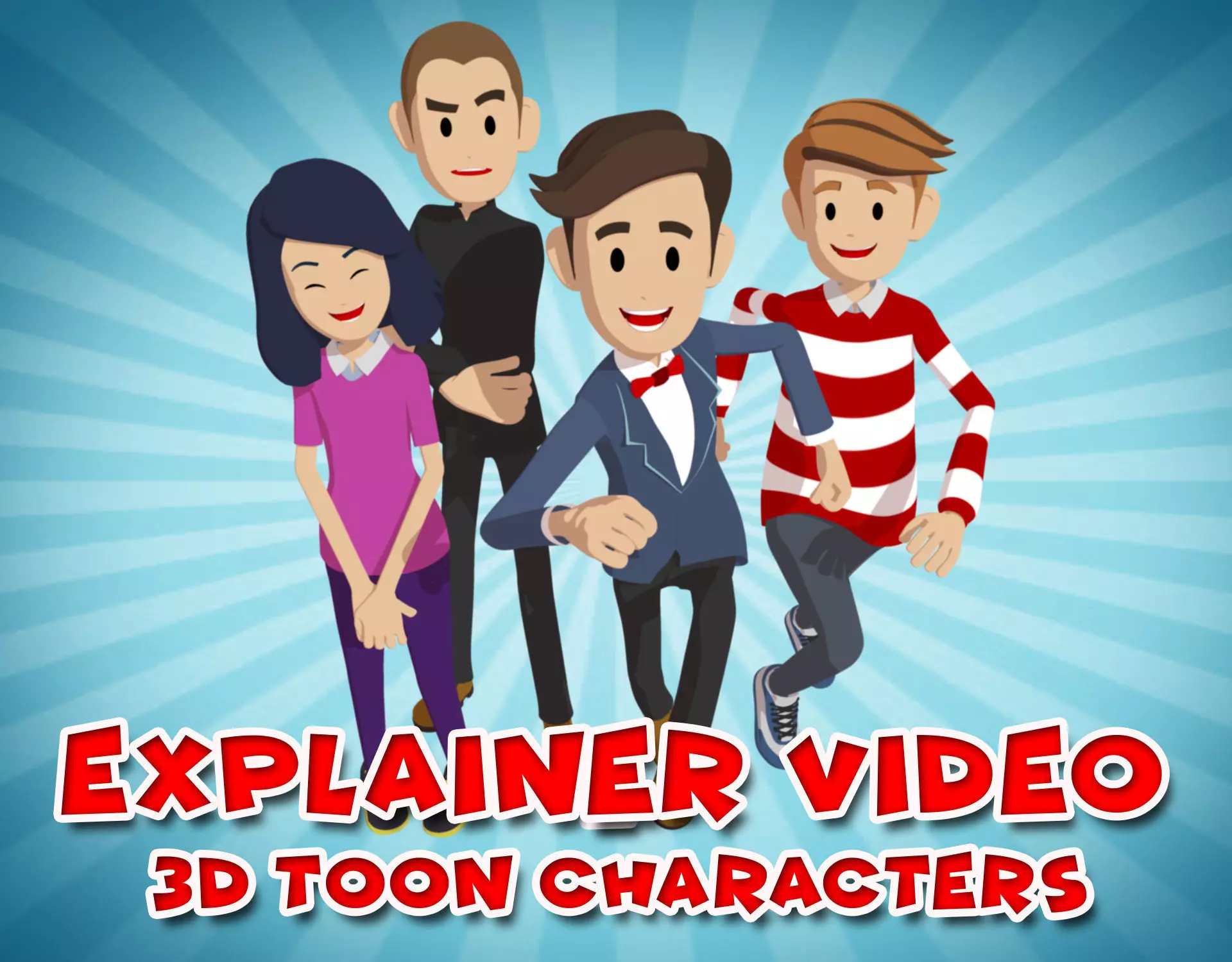 Explainer Video 3D Characters 3D model_0
