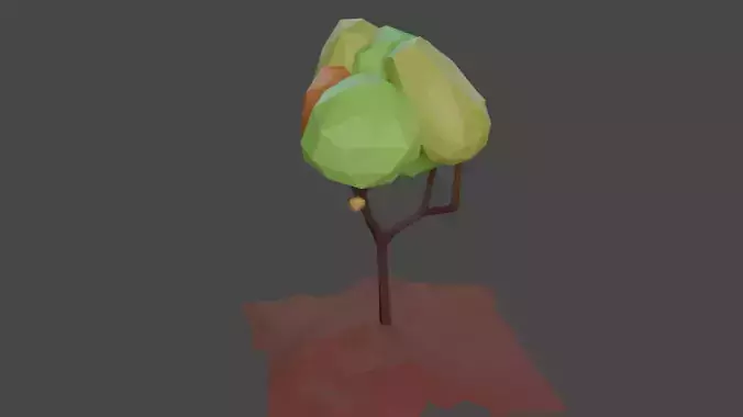 low poly tree for games