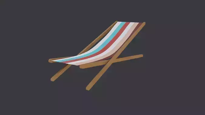 Low Poly Beach Chair Low-poly 3D model