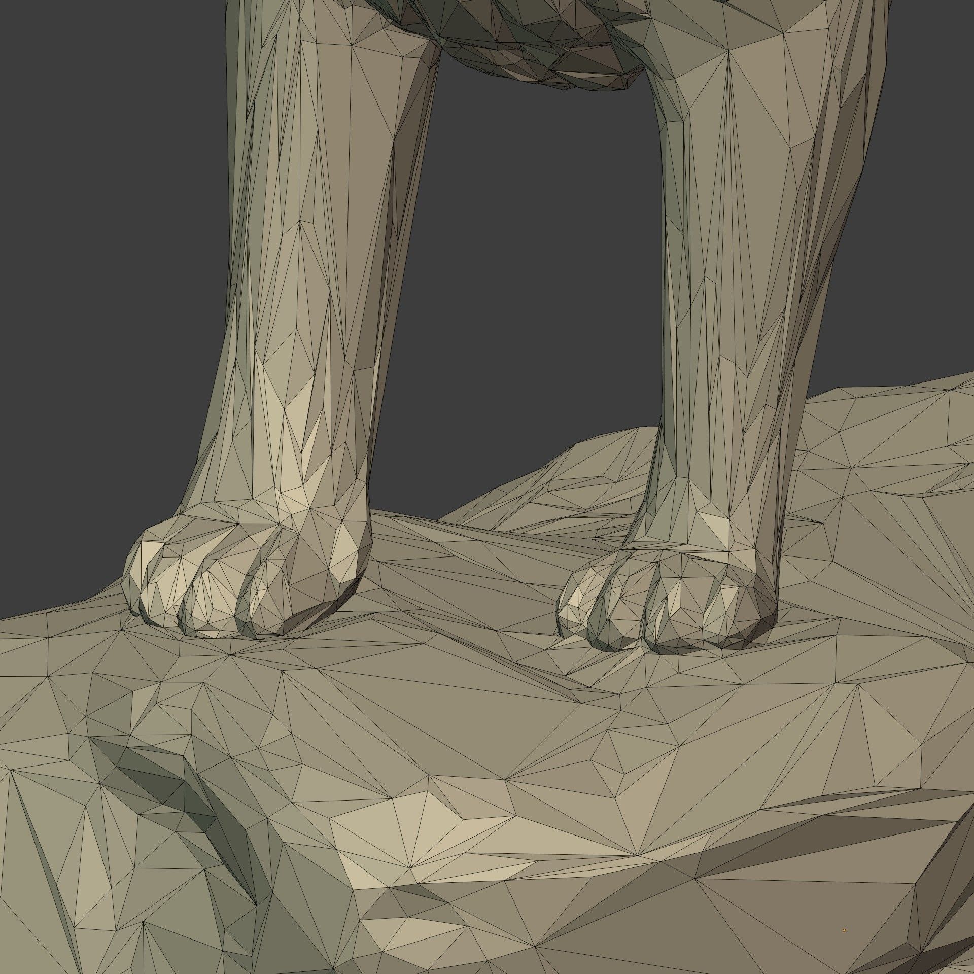 Polygonal Lion Statue 3D print model_15