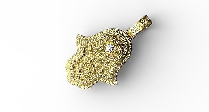 Hamsa hand Pendant Full Stones 3D print model