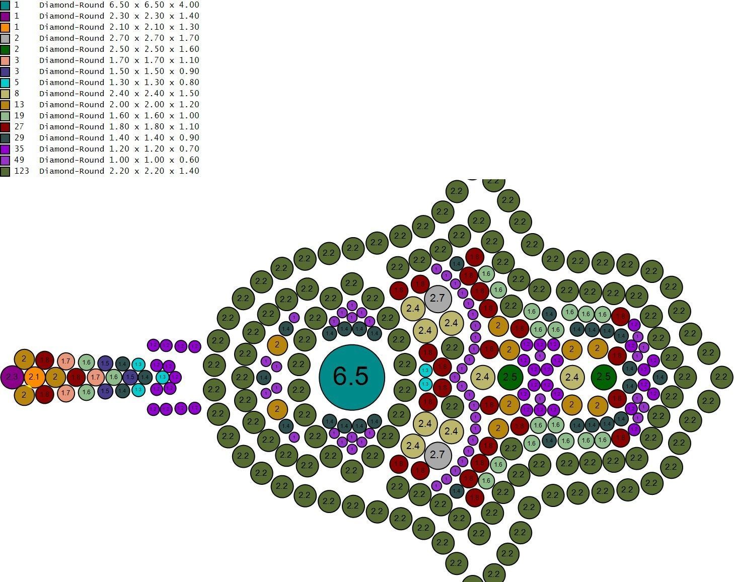 Hamsa hand Pendant Full Stones 3D print model_2