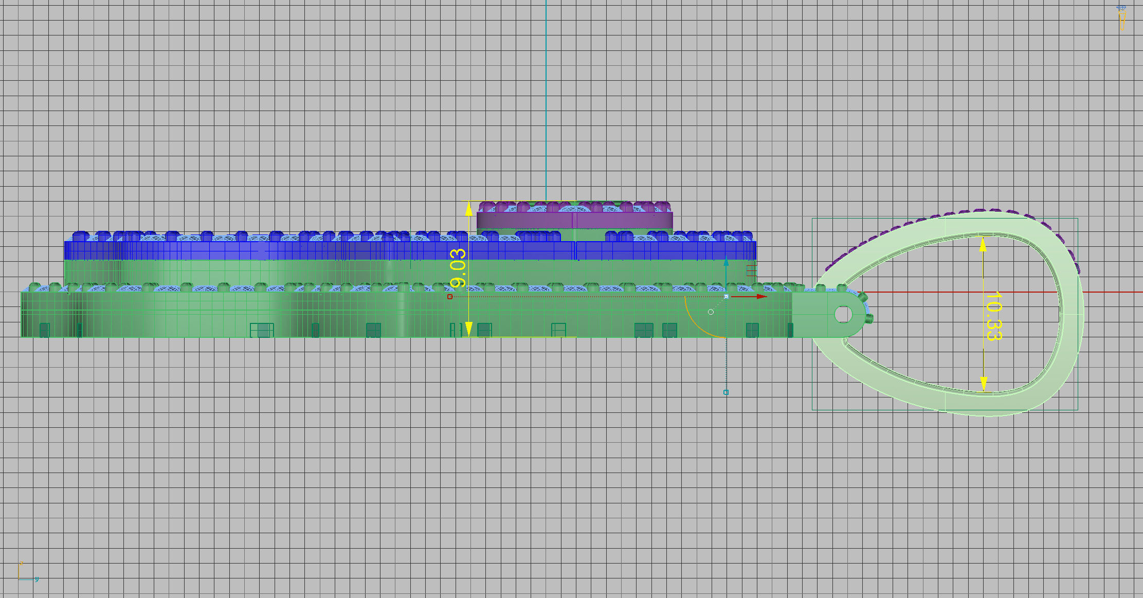 Hamsa hand Pendant Full Stones 3D print model_4