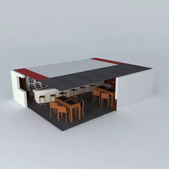 Wine bar Free 3D model