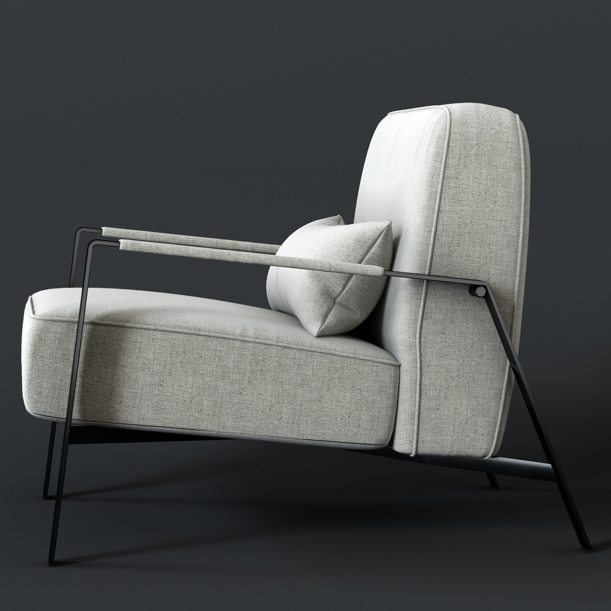 Nicoline Rho armchair 3D model_2