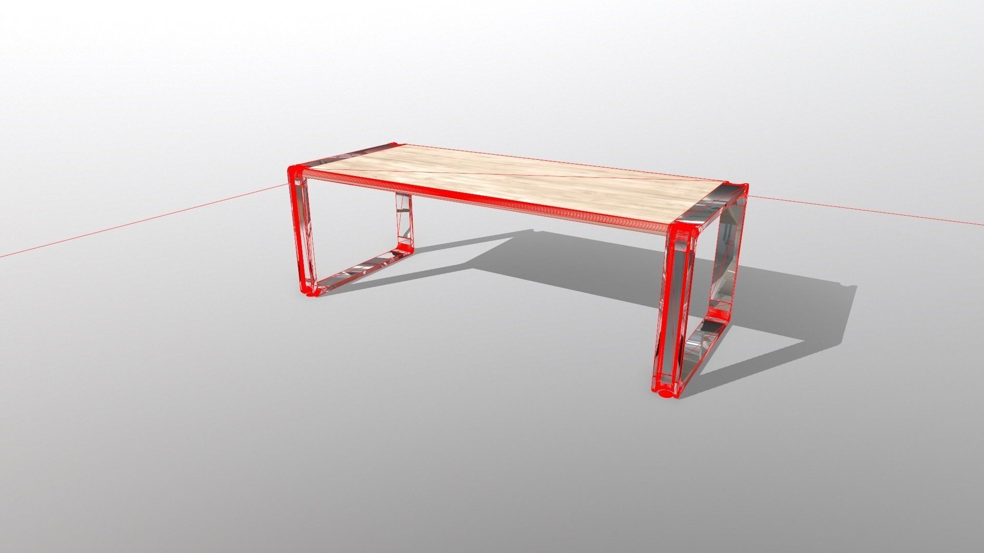 Open Desk from Mobel Linea 3D model_4