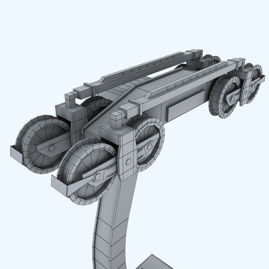 Ski lift gondola cable car 3D model_12