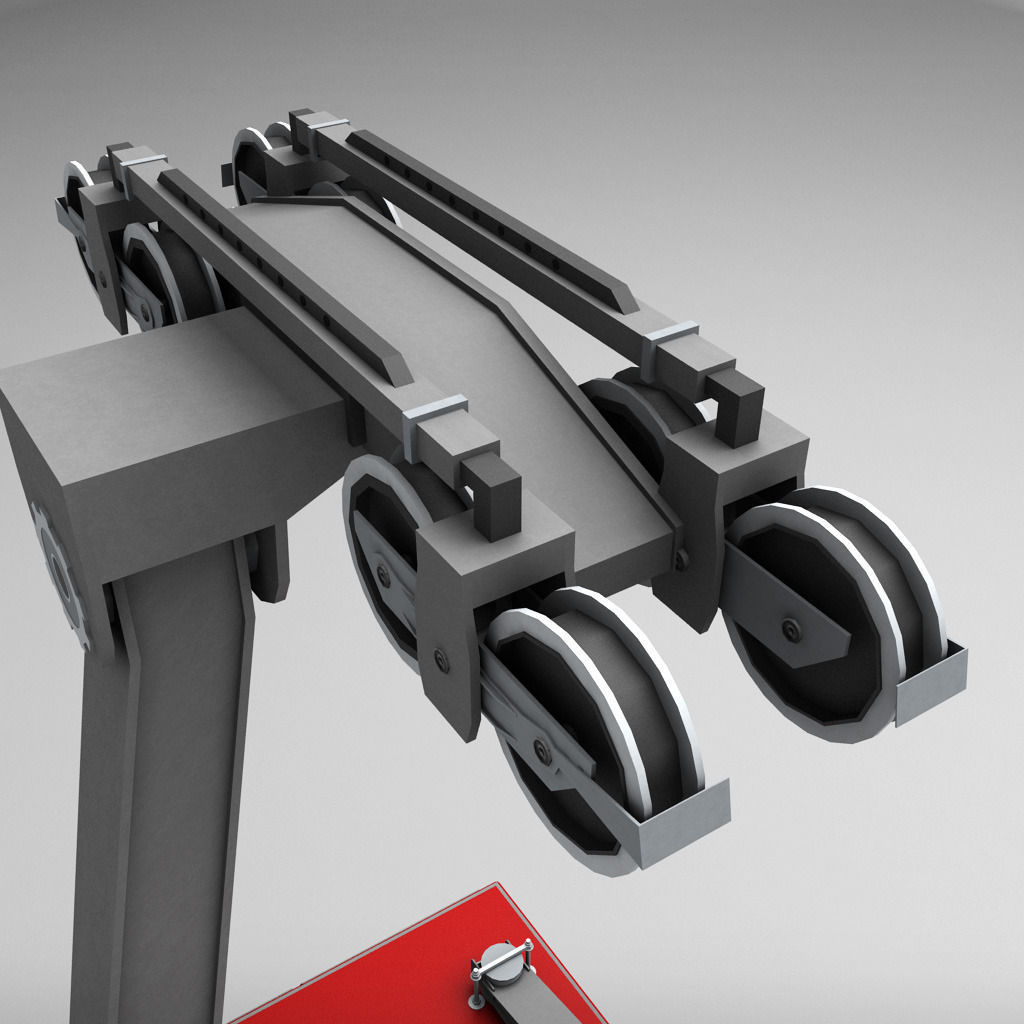 Ski lift gondola cable car 3D model_4