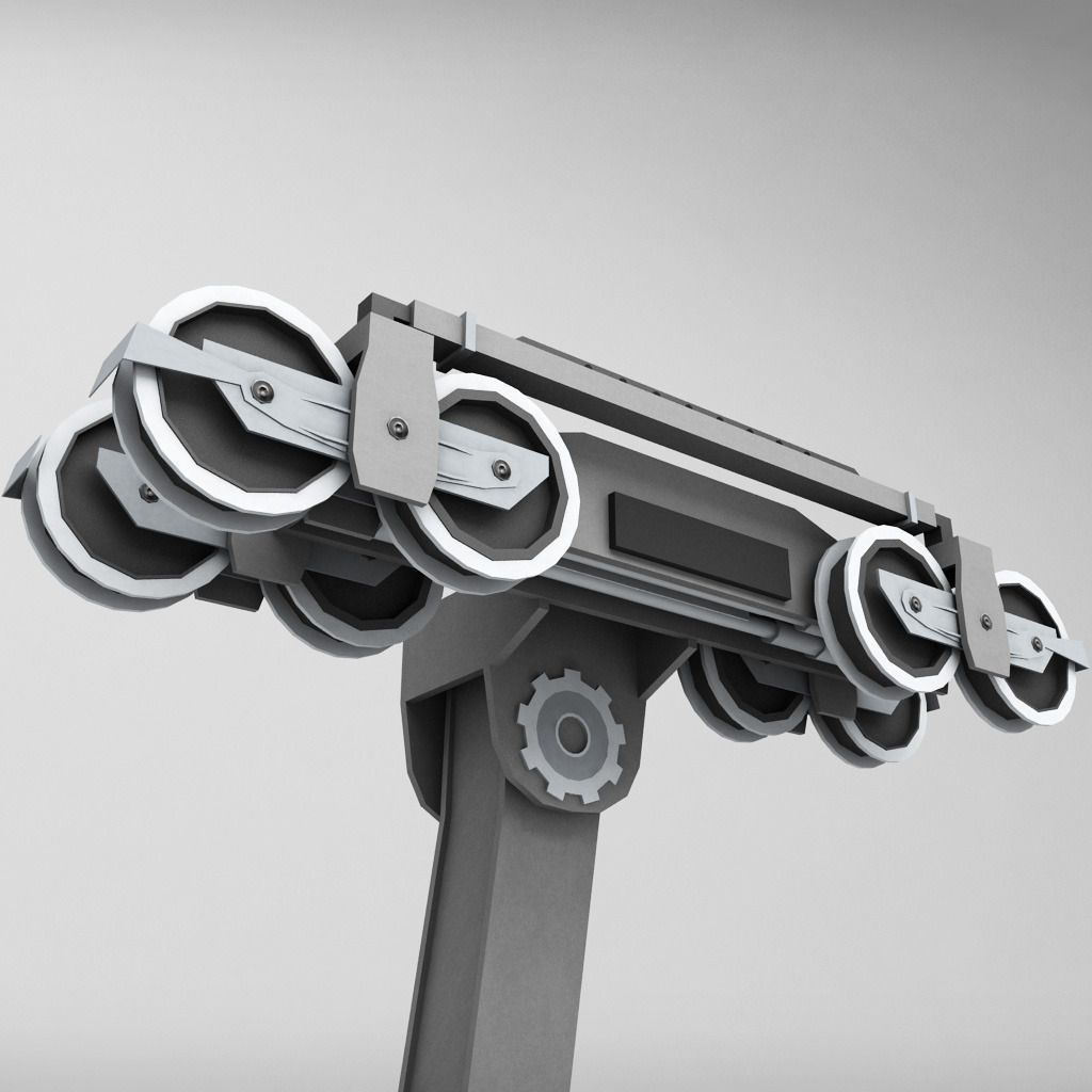 Ski lift gondola cable car 3D model_3