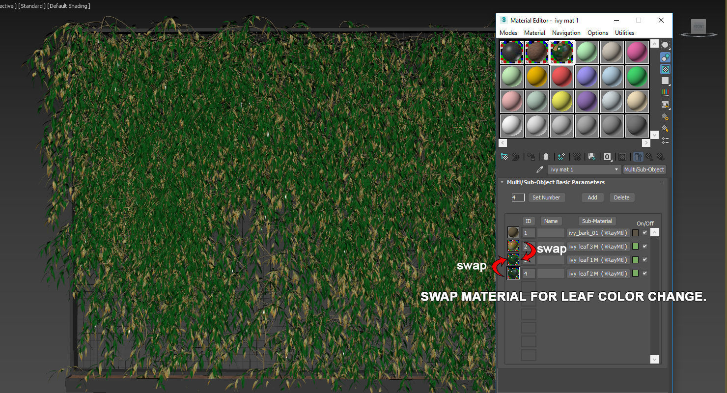 Planter With Plants-Ivy 5 3D model_5