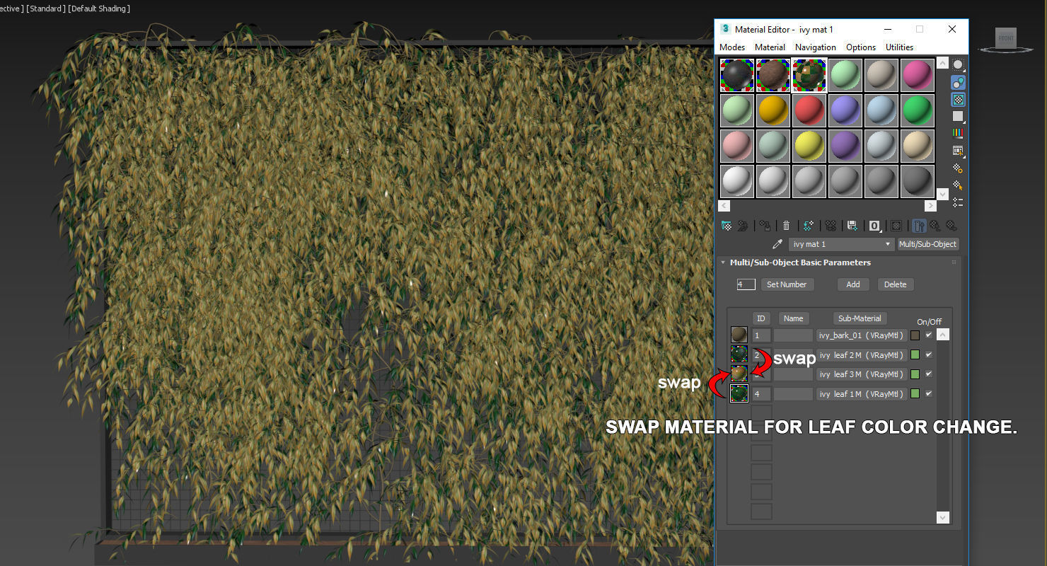 Planter With Plants-Ivy 5 3D model_4
